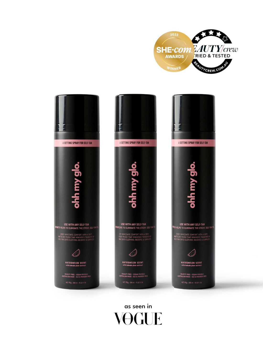 3 Pack Self - Tan Setting Spray 296ml - Ohh My Glo Pty Ltd