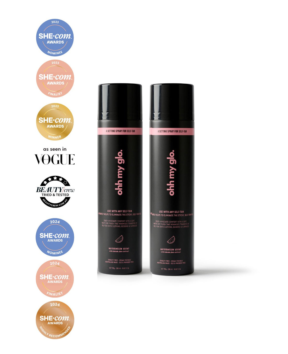 Self - Tan Setting Spray 296ml 2 Pack - Ohh My Glo Pty Ltd