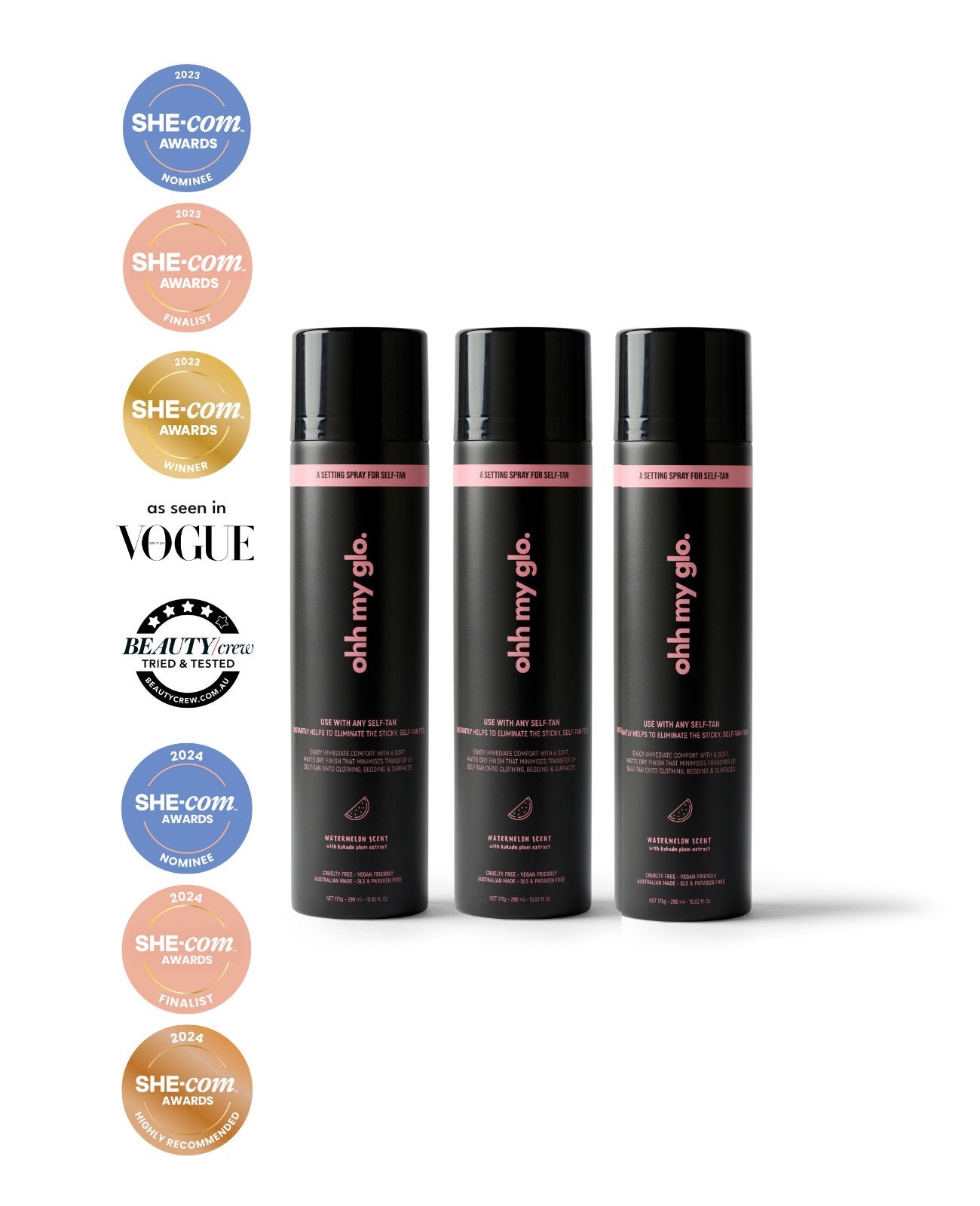 Self Tan Setting Spray - 3 Pack - Ohh My Glo Pty Ltd